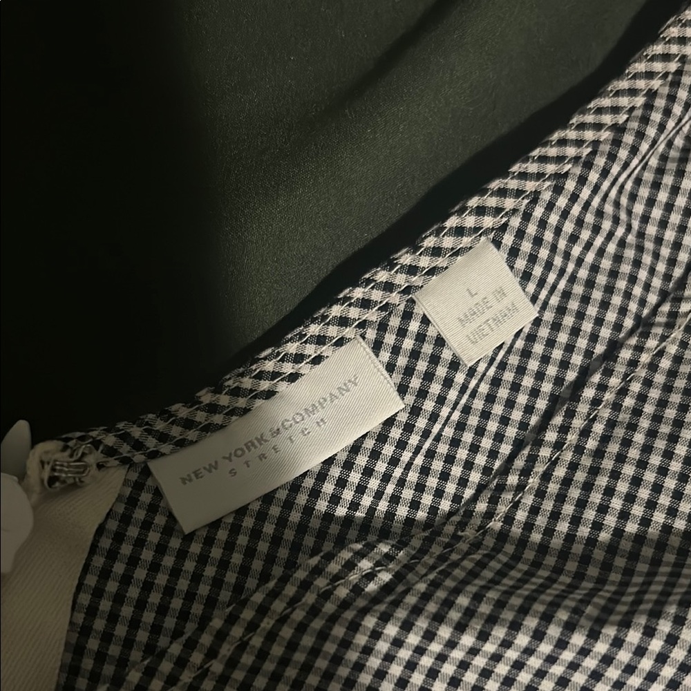 New York & Company Black and White Checkered Skirt